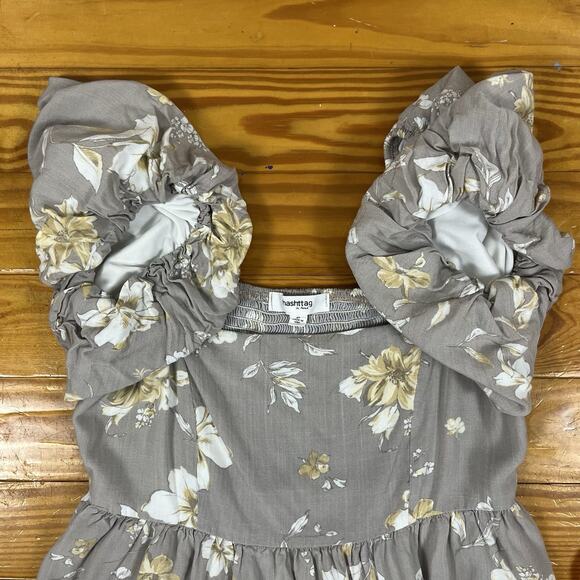 Babydoll Puff Sleeve Floral Dress Sz S Cottagecore Milkmaid USA Hashtag In Trend - Picture 14 of 16